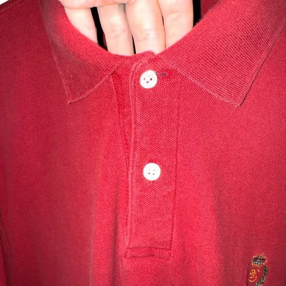90s Chaps Ralph Lauren Ralph Red Pique Polo Shirt Size 2XLT